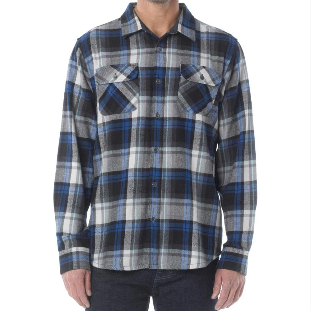 Stylish Flannel Hawaiian Shirt Long Sleeved Plaid Casual Shirt For Men