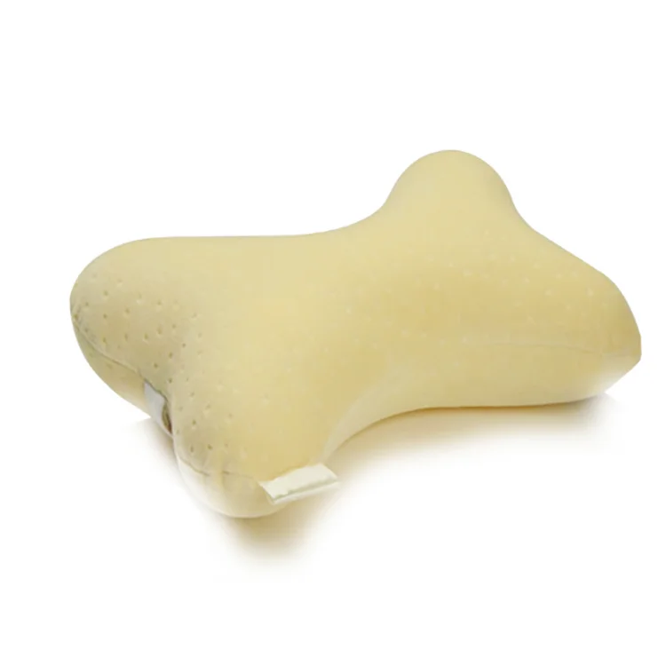 
New Design Comfortable Chiropractic Neck Support Velvet Bone Shaped Pillow 