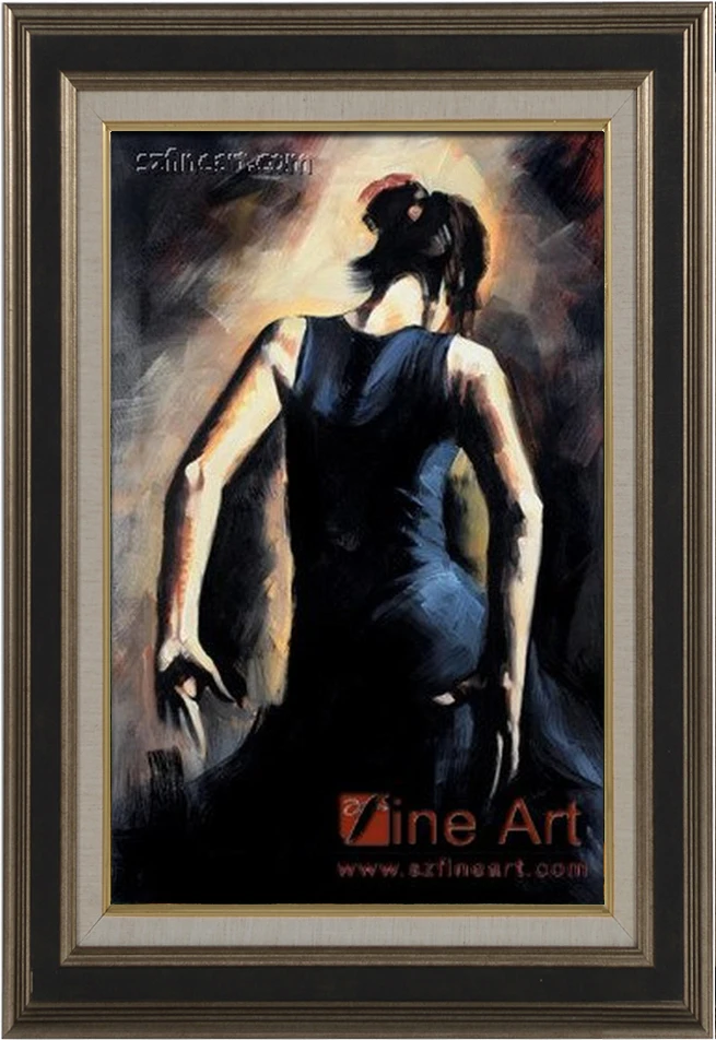 Новый дизайн, современная привлекательная картина маслом танцующих фламенко