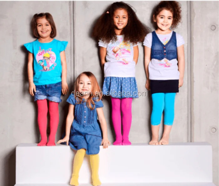 
DYLM-0981 Multiple Colors Microfiber Warm Thermal tights brushed Fleece Lined thick footless tights Leggings for baby and Girls 