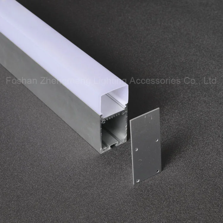 35*75mm thickness U diffuser with extruded aluminum profile for recessed insert type or screwed led linear lighting