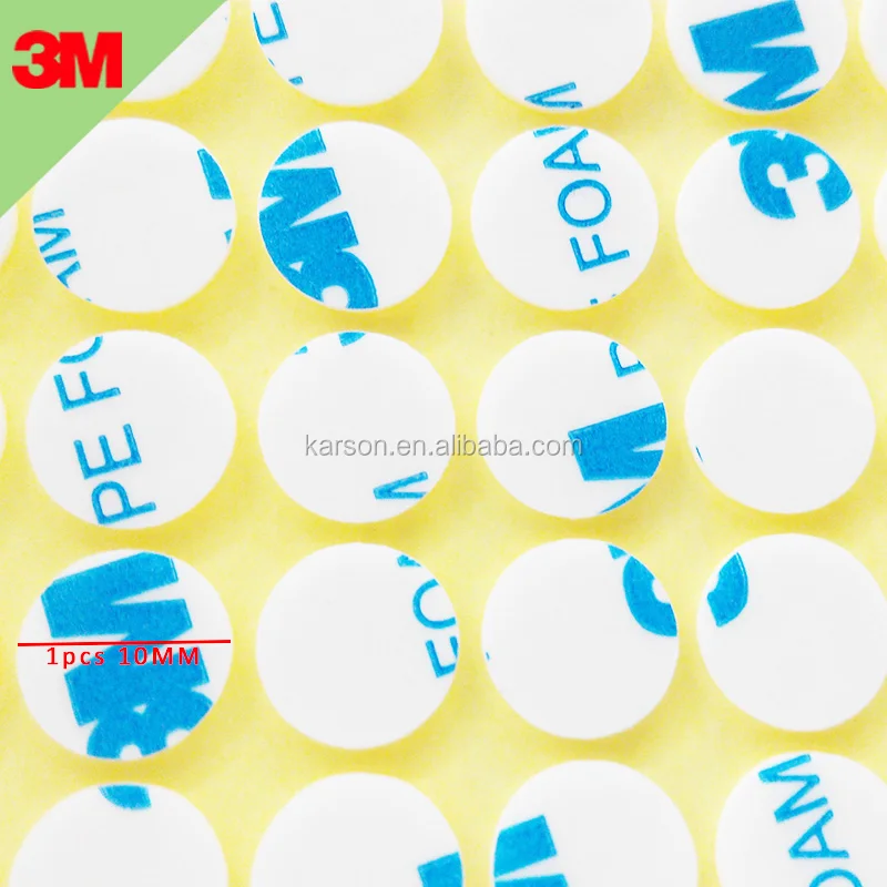 500pcs/lot ,30mm Round Adhesive Foam Tape 3M 1600T Double Faced Adhesive Tape