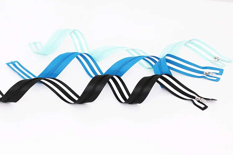 
No.5 Reflective luminous reversible invisible nylon zipper for sport joggers 