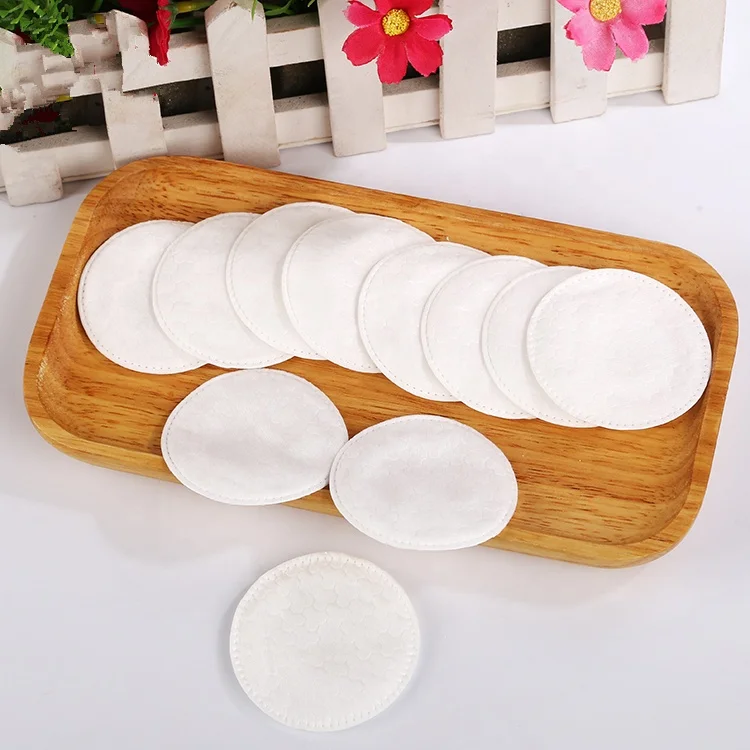 OEM Brand high quality absorbency disposable round natural skin close soft facial cosmetic cotton pads Disposable makeup remove