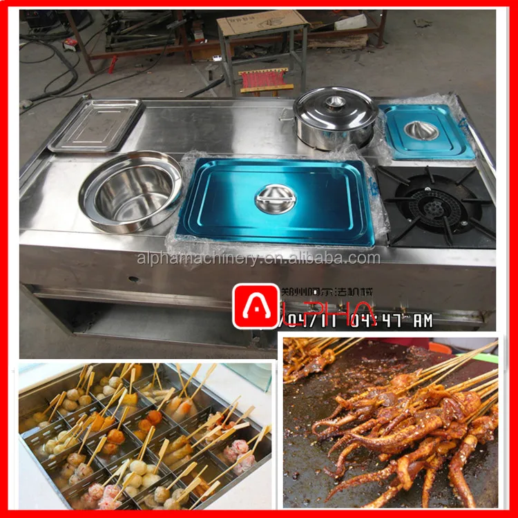 Hot Saling itemCommercial food truck mobile fryer food trolley cart for pasta cooker