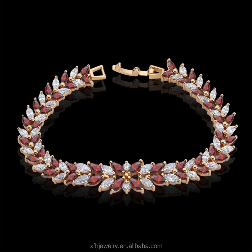 Alibaba gold plated jewelry manufacturers in China jewellery Gold Plated Copper Zirconia Tennis Bracelet /Wristband