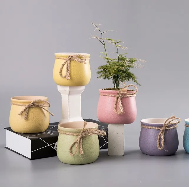 Оптовая продажа керамический цветочный горшок различных цветов Haonai