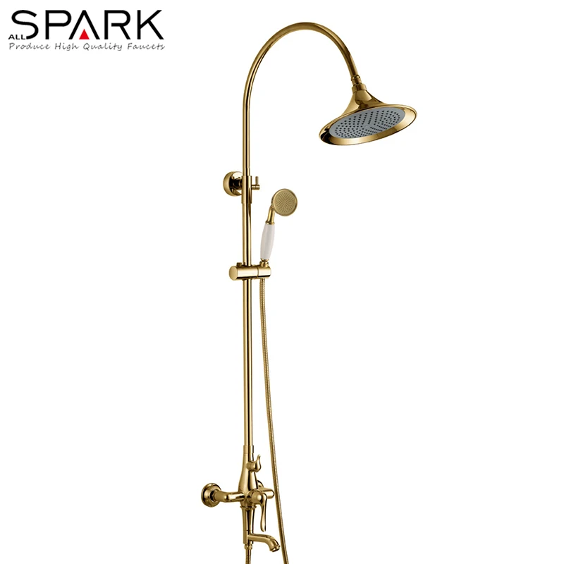 Kaiping brass kit bath rose gold shower set
