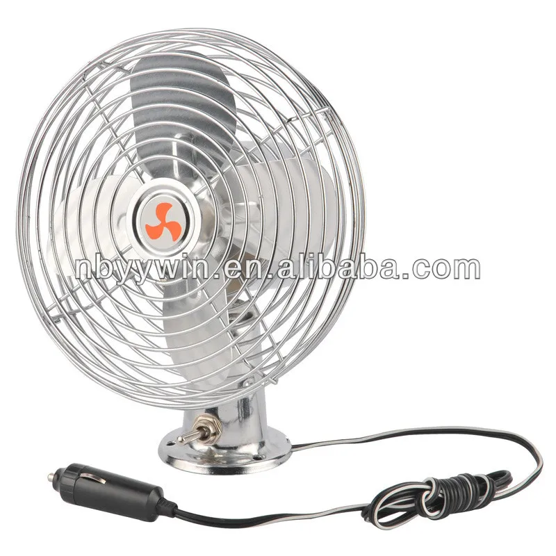 12V/24V Metal Interior Car Van Caravan Lighter ON/OFF Vehicle Cooling Metal Fan