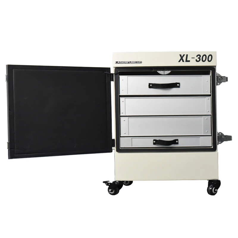 Portable Welding Fume Extractor XL-300 with 4 universal wheels