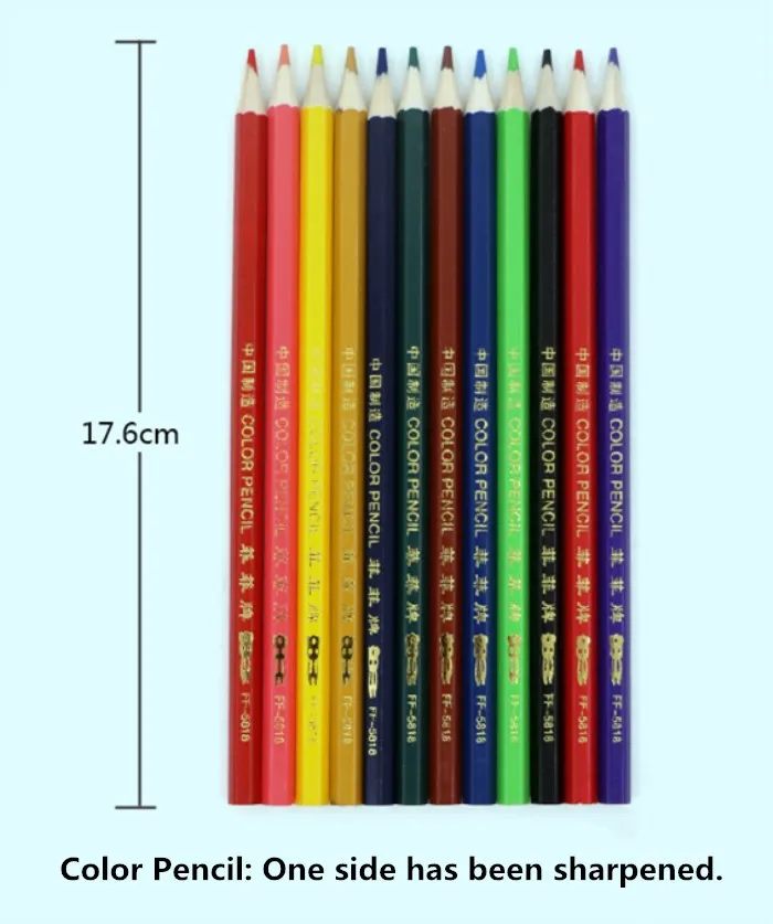Office School Supplies Paper Barrel Packing 24 Colored Pencils Tube Student Drawing Pencil Hexagonal OEM Plastic & Fine Art