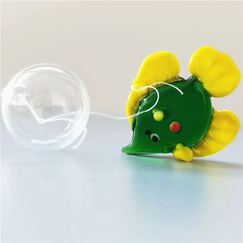 Decorative colorful murano glass float fish as fish tank decoration