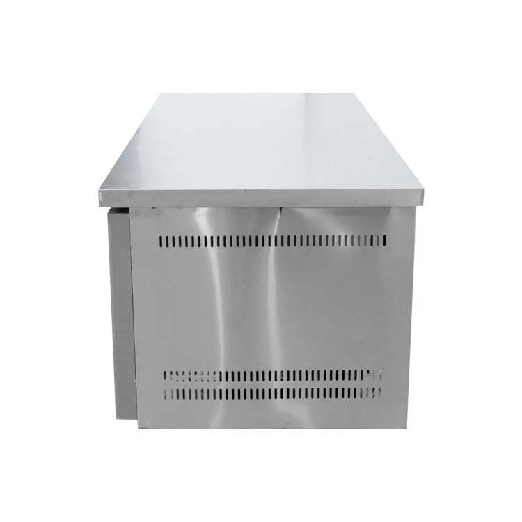 Work Table Worktable Refrigerator Custom Hotel Kitchen Electronic Commercial Stainless Steel Freezers Open Door Direct Cooling