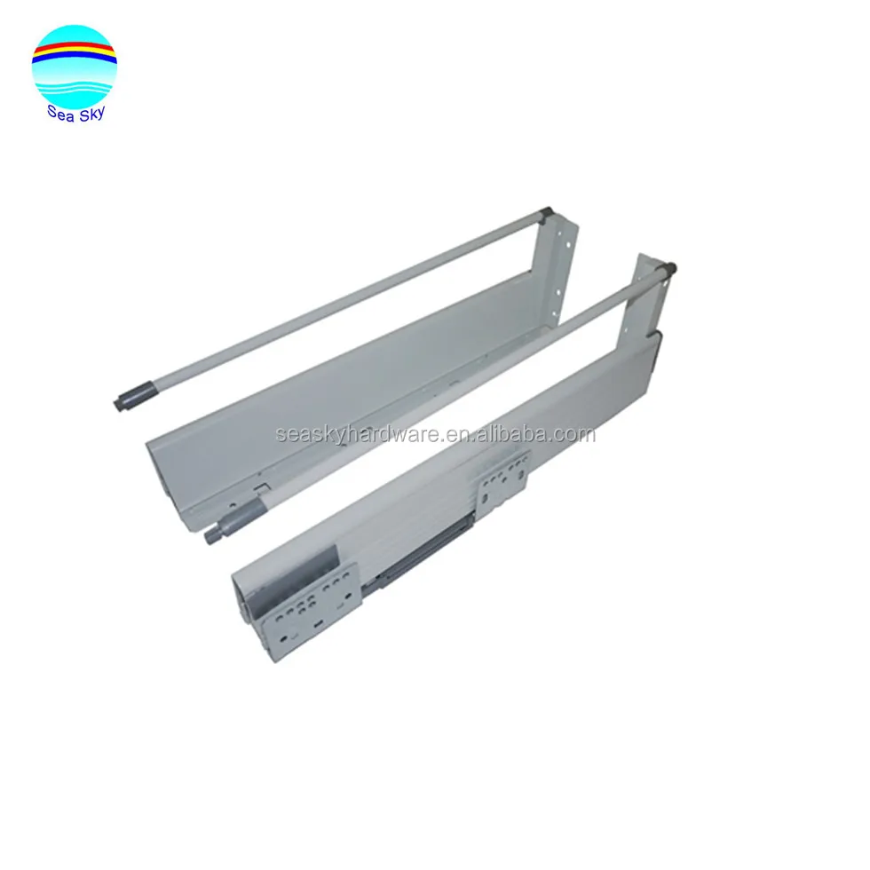 Double Wall Drawer Slide Soft Close Metal Box Tandem Box Drawer Slide