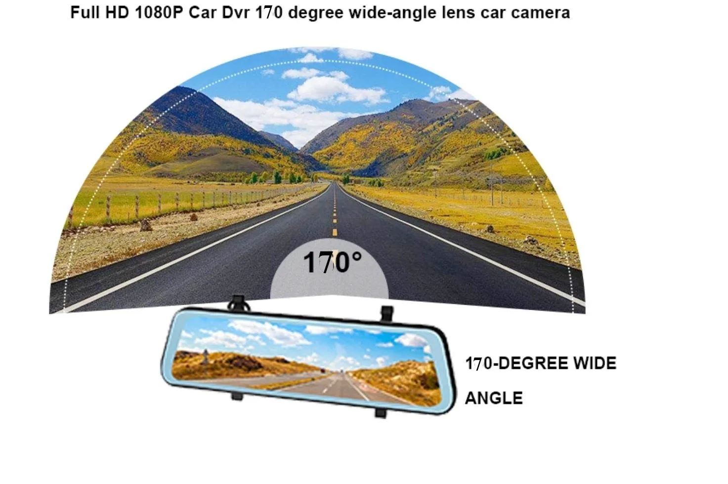 User Manual 1080p Full HD Car Dash Camera 9.66inch Streaming Media IPS Touch Screen Dual Lens Vehicle Blackbox DVR