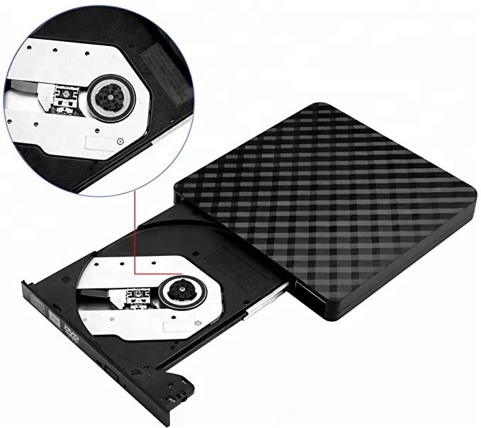  External DVD CD Drive USB 3.0 Portable ODD caddy High Speed Data Transfer RW Writer Burner Rewriter CD-ROM for
