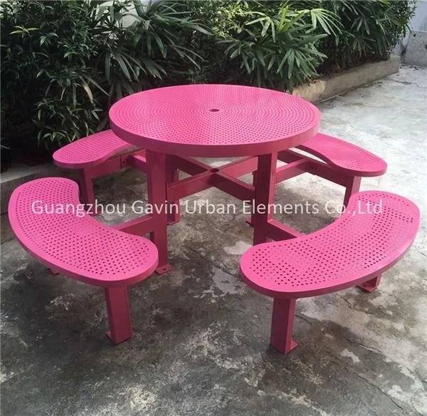 Guangzhou Gavin перфорированный стальной металлический наружный садовый круглый стол для пикника