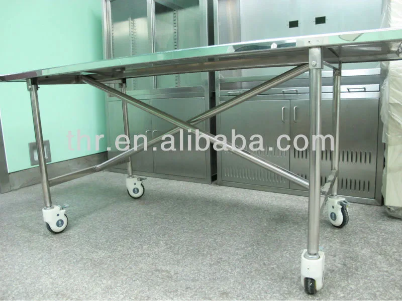 THR-104 Hospital Funeral Products Stainless Steel Autopsy Table