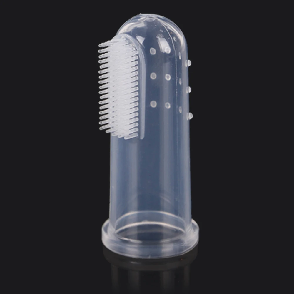 Silicone Soft  Finger Toothbrush for pet dog cat