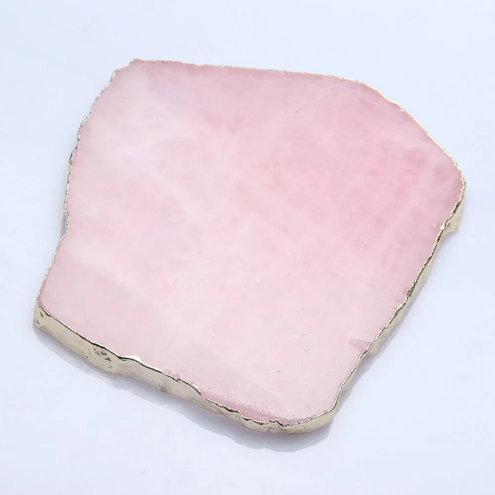  Под заказ натуральный розовый кварц камень секс-угол подставка для напитков и