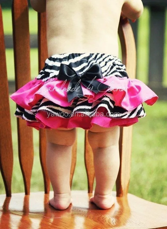 
2018Hot Sale Cute Cotton Baby Bloomer With Ruffles Kids Shorts Baby Diaper Cover For Infants Zebra Bloomers Child Bloomers 