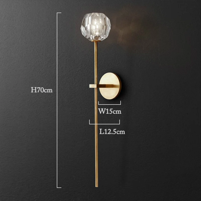 Современная полированная хромированная отделка с хрустальными креплениями, современное настенное освещение, диффузор, светильники для ванной/туалетный столик/Настенные светильники