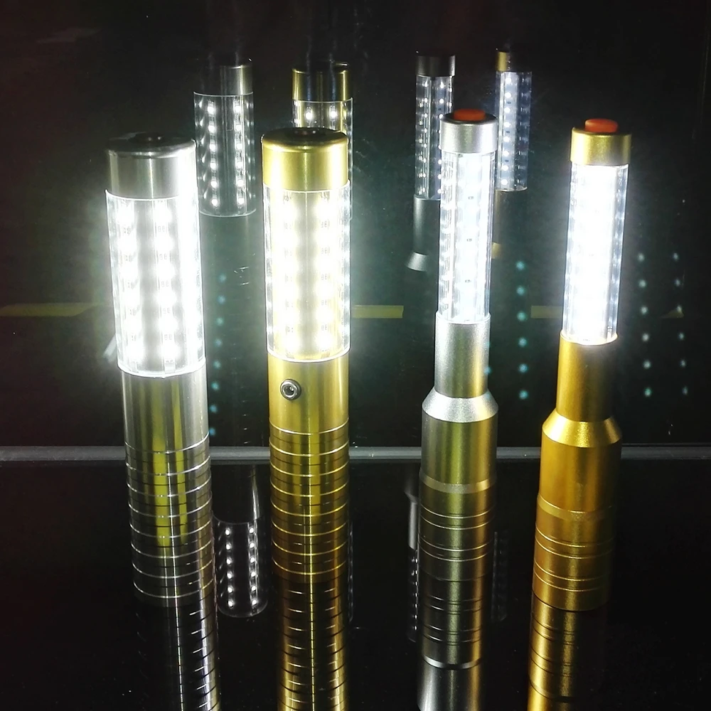 Silver Gold Rechargeable Sparkler Flashing Champagne LED Bottle Strobe Baton