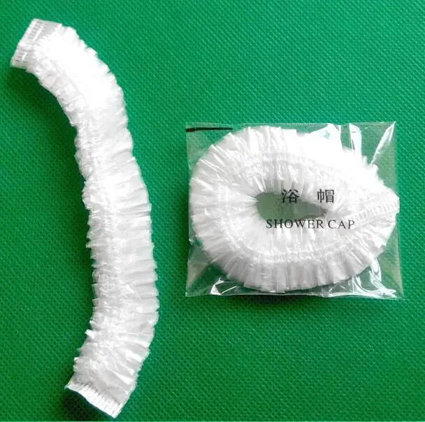 
Disposable hotel strip pe shower cap 