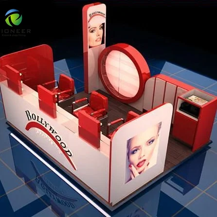 Customize OEM Mall Salon Beauty Nail Eyebrow Bar Kiosk 3D Design Freely