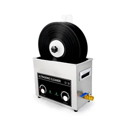 6.5L 180W Mechanical knob control timer and heater  ultrasonic LP vinyl record cleaner (record holder sold separately