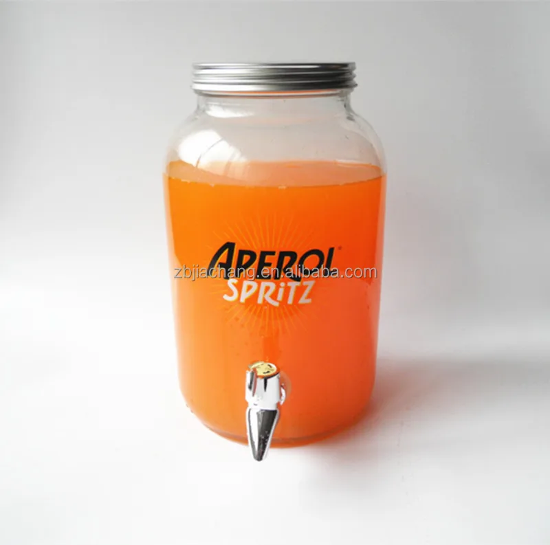 Nice Glass Orange Juice Dispenser Big Drinking 32 oz Storage Mason Jar