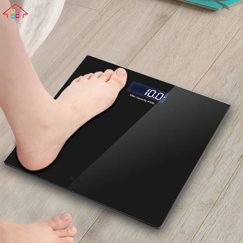 Цифровой Вес тела весы для ванной комнаты с закаленное стекло легко читать весовая шкала