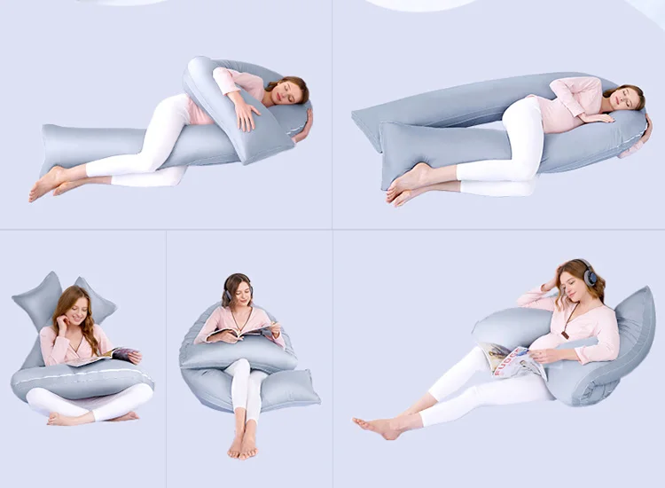 
Custom U Shape Ergonomic Comfortable Maternity Sleep Care Back Support Total Chiropractic Full Body Pregnancy Pillow 