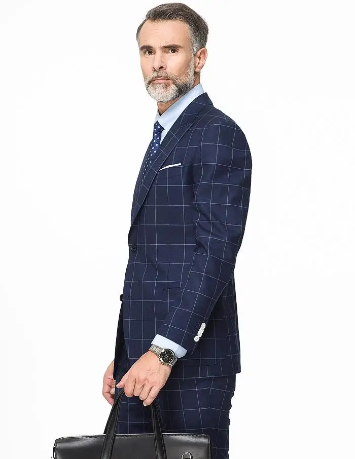 Factory supply 100% wool excellent quality fabric blazer wool men suits, made to measure pant coat design men business suits