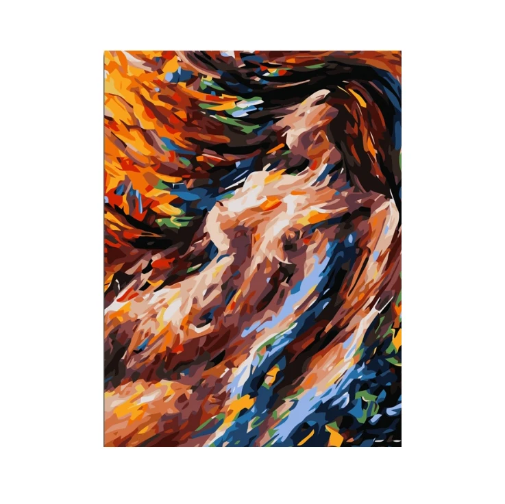 Hot Selling abstract Vague beauty Adult woman Decorative hanging Painting by numbers Diy Digital Oil Painting with Frame