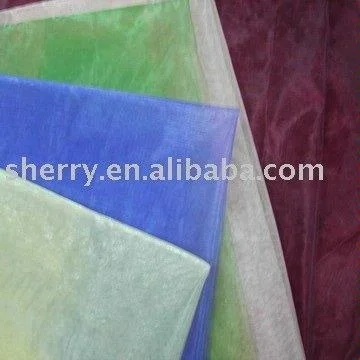 Двухцветная ткань из полиэстера/Нейлоновой органзы однотонная окрашенная для платья и одежды