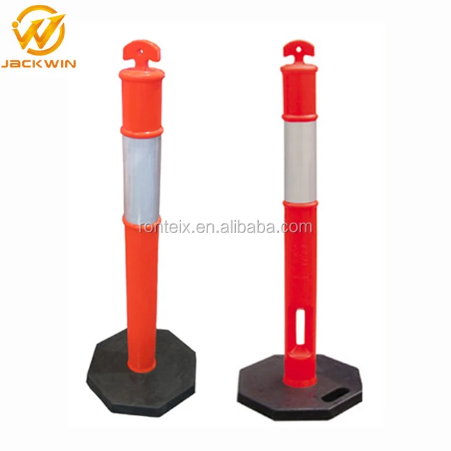 100CM Reflective Plastic Road Delineators / Traffic Road Warning Post