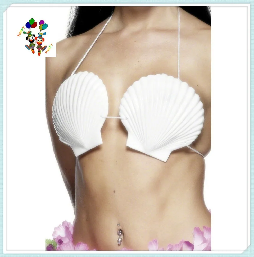 Beach Hula Party Little Mermaid Hawaiian Sea Shell Fancy Dress Bra HPC-0963