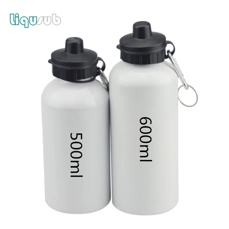Blank Sublimation Aluminium water Bottle with cap lid Outdoor Sports Cycling sport bottle