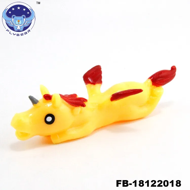 Tpr Unicorn Animals Slingshot Attack Hand Stess Relief Toy Sticky Flying Turkey Catapult Soft Finger Stretchy Slingshot Capsule
