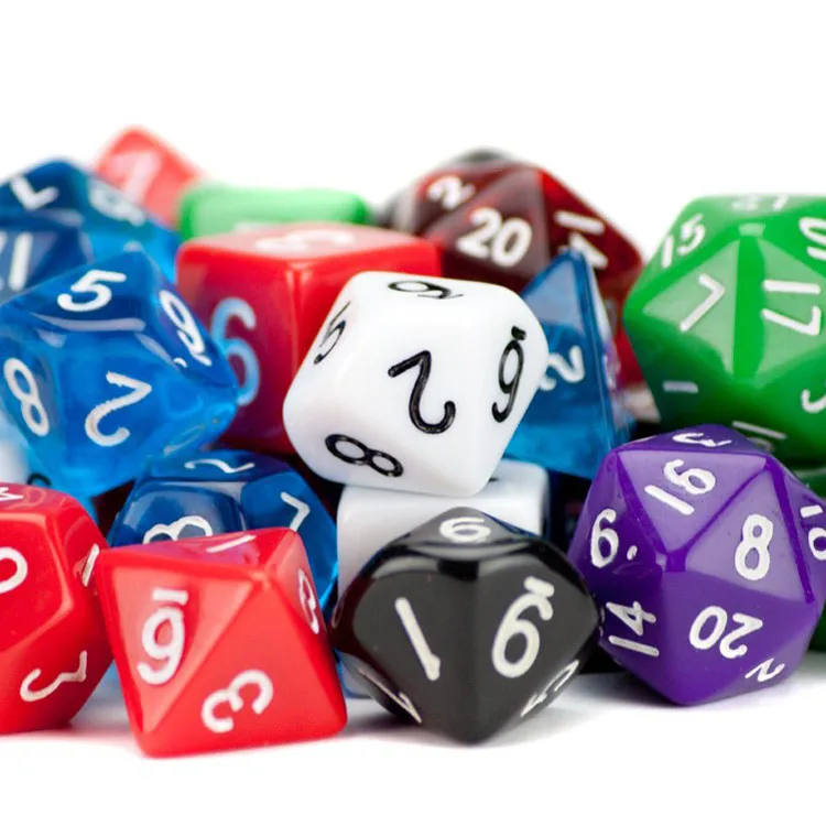 wholesale custom decoration cheap colorful wooden polyhedral dice cube set for board game