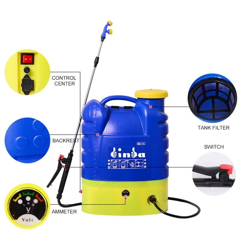 16L Agricultural Portable Knapsack Power Electronic Battery Sprayer