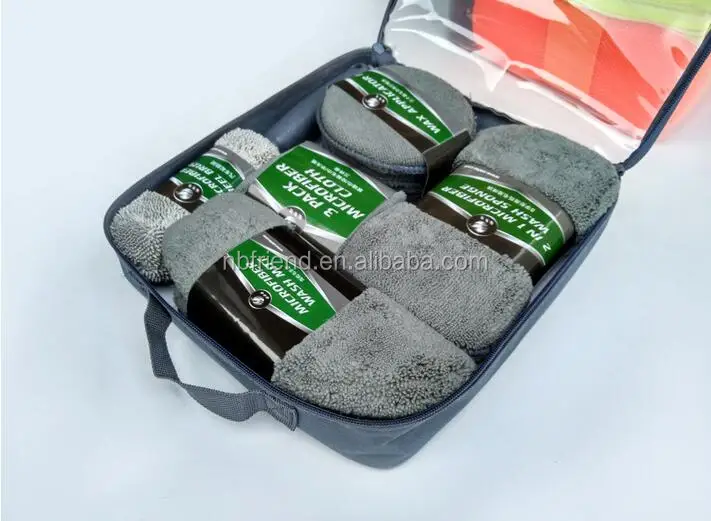 10 лет, Walmart, 9 шт. в ПВХ-пакете, набор для мойки автомобилей из микрофибры