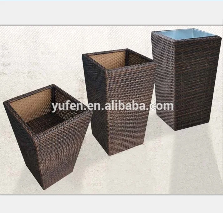 all weather rattan rectangular planter box