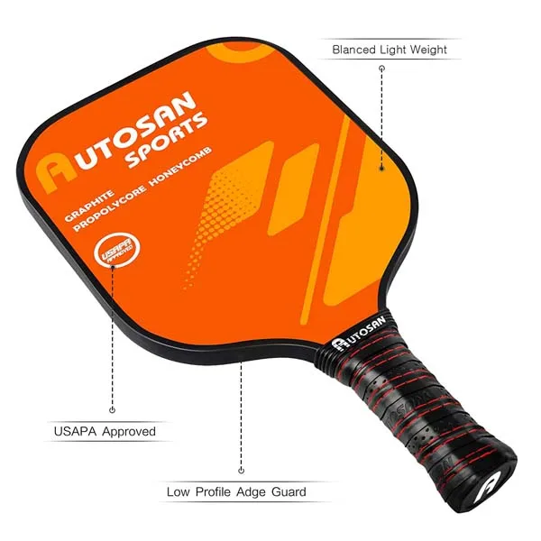 2019 New sport Graphite Face & Polymer Core Pickle ball Paddle  Factory Price OEM/ODM pickle ball paddle
