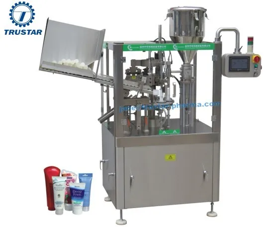 Automatic Cosmetic Lotion Gel Jelly Hand Cream Metal Soft  Mini Plastic Tube Filling And Sealing Machine