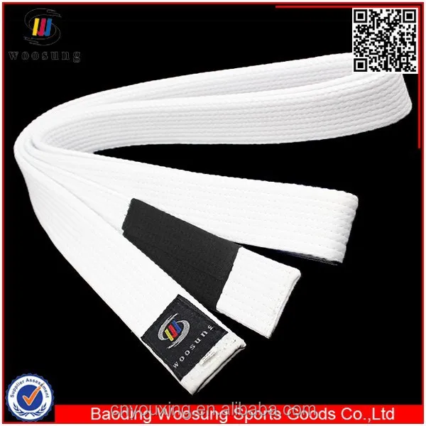 Sample free shipping Woosung Karate belts men bjj judo white martial arts belts customized taekwondo belt