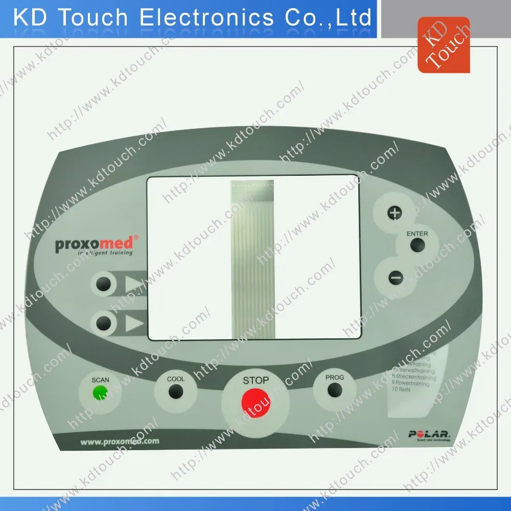 Индивидуальный мембранный переключатель с тиснеными кнопками