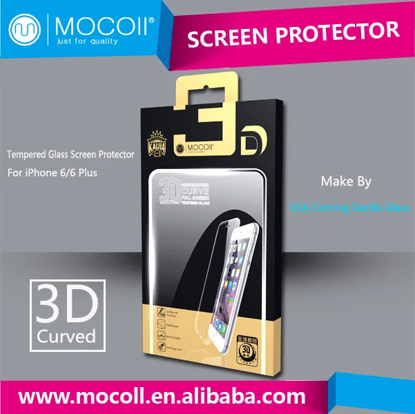 
MOCOll Brand For iPhone 6s 6s Plus 2.5D Corning Gorilla Glass Clear Cover Tempered Glass Screen Protector With Design Package 