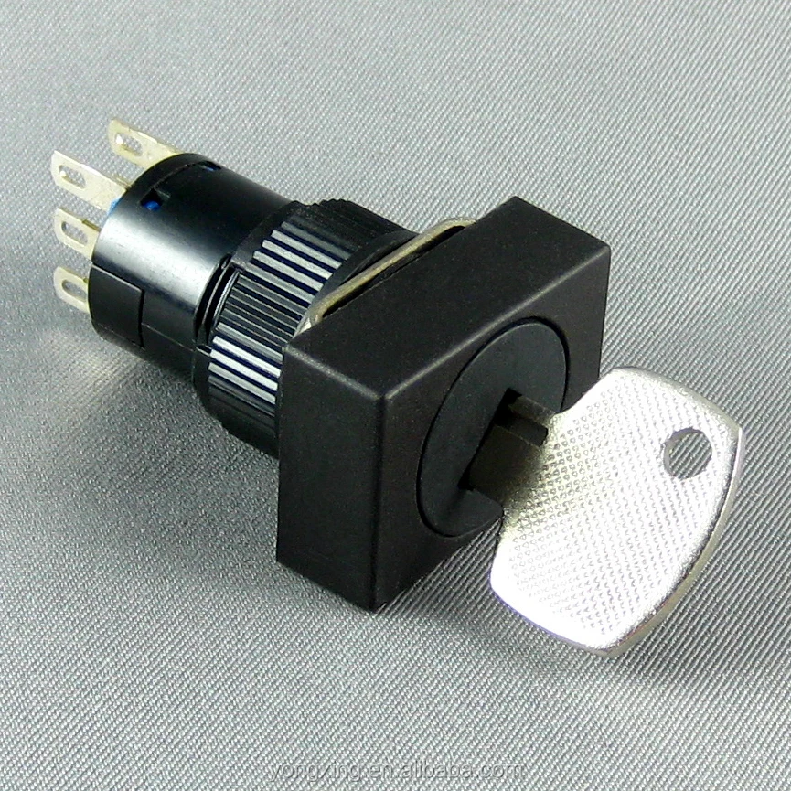 3-позиционный защелкивающийся дверной замок высокой безопасности IP40 диаметр 16 мм 3 А 250 В переменного тока ротационный